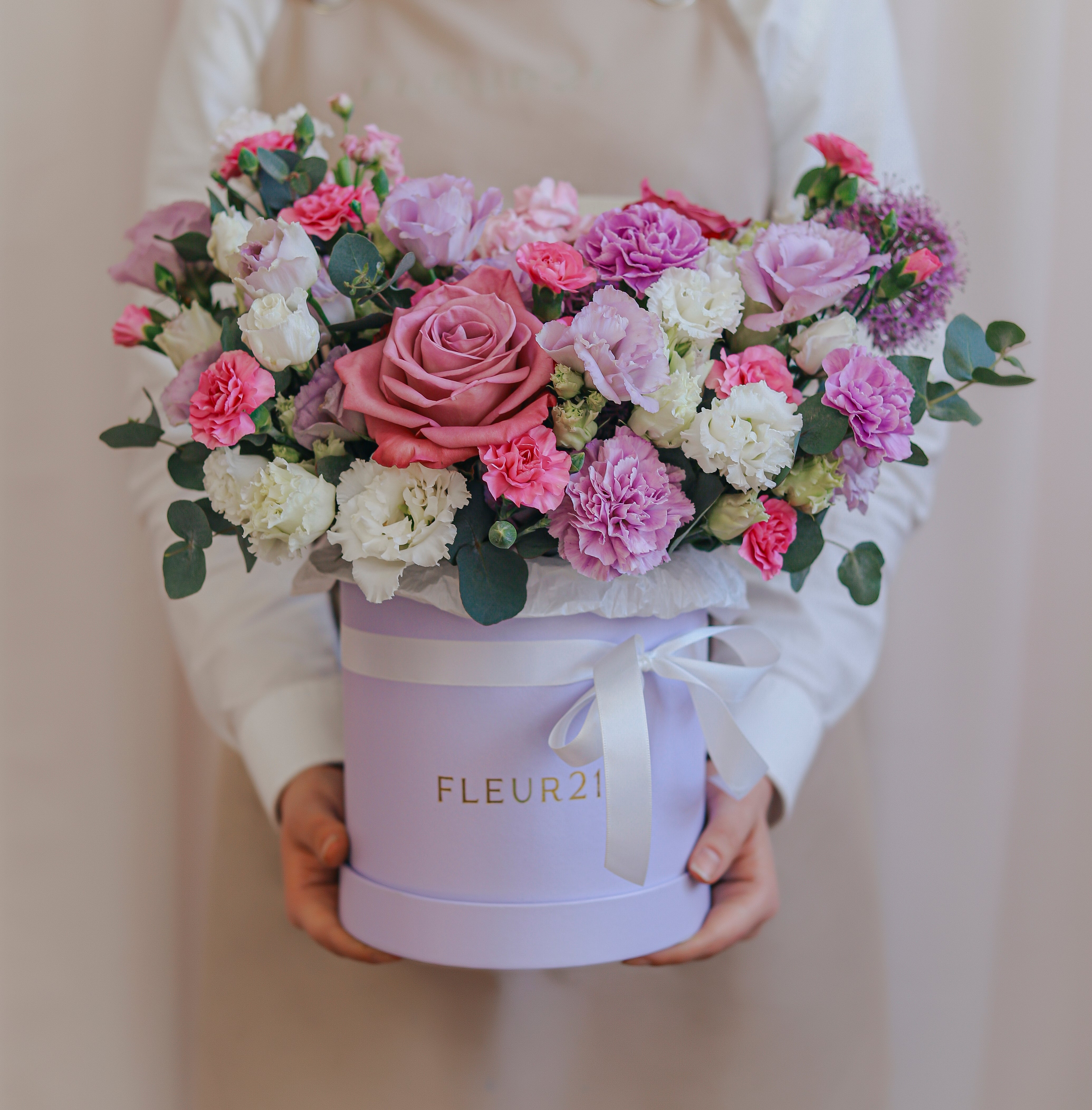 Květinový box světle fialový