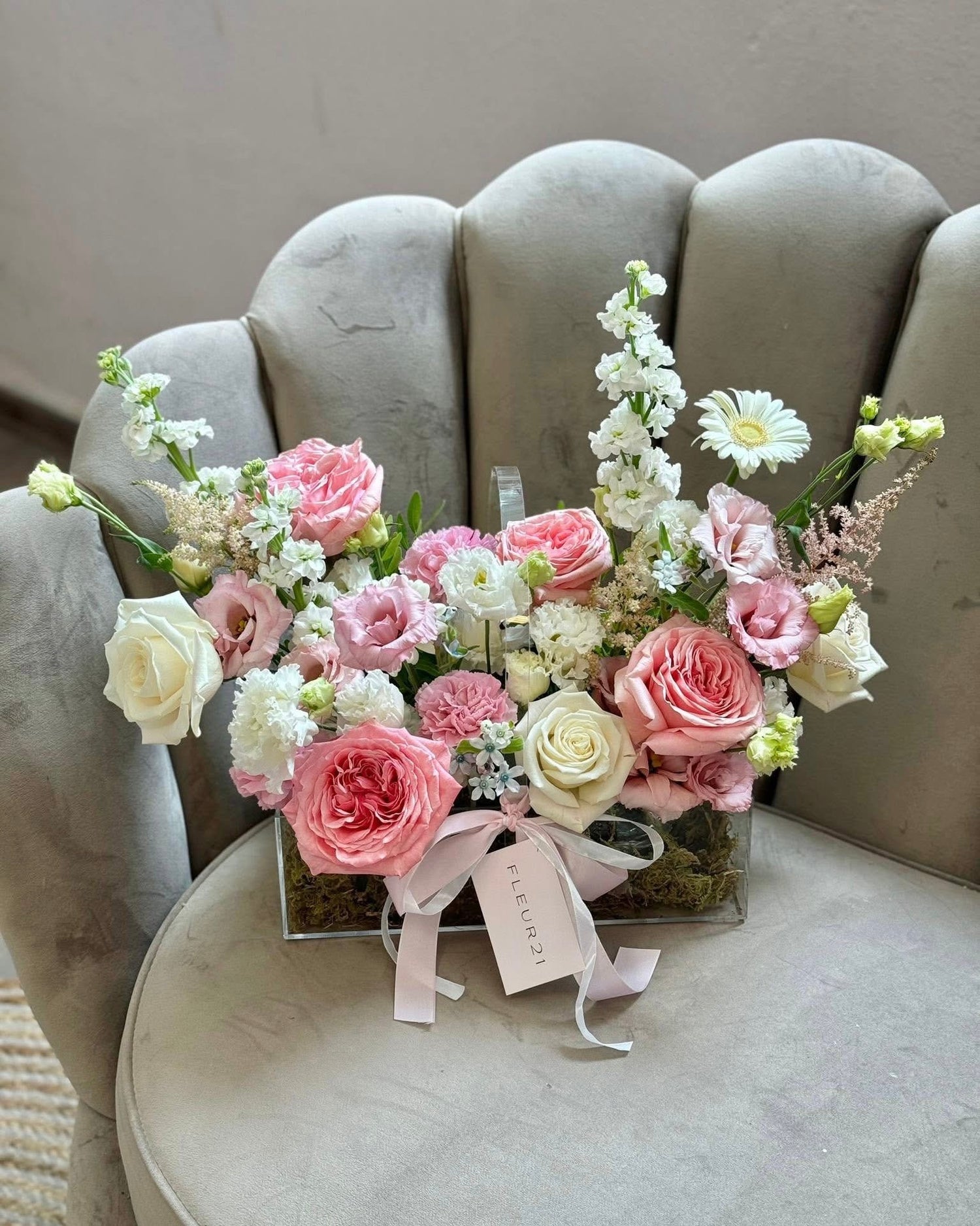 Květinový košík průhledný